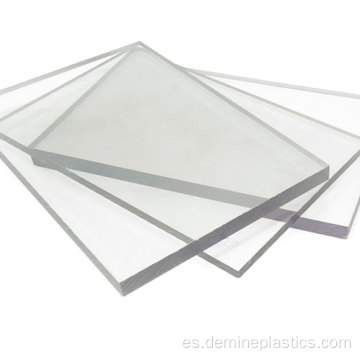 Panel de policarbonato sólido transparente resistente a la abrasión